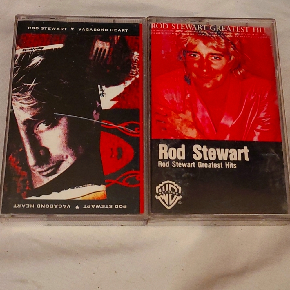 Two cassette 1/Rod Stewart-Vagabond heart and 2/ Rod Stewart-Greatest Hits